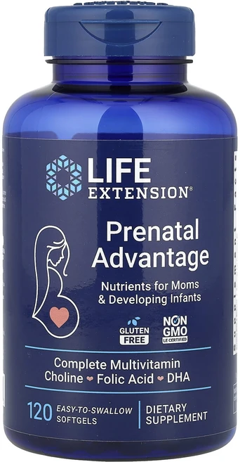 Life Extension 프리네이탈 어드밴티지 삼키기 쉬운 소프트젤 120정, Life Extension 프리네이탈 ..., 1개 - 쿠팡