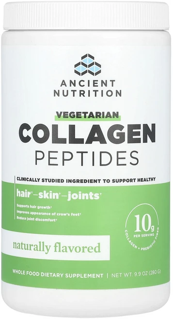 Ancient Nutrition 식물성 콜라겐 펩타이드 천연 향료 280g(9.9oz) Nutrition (에인션트 뉴트리션), ATN02602, 280g, 1개 - 쿠팡