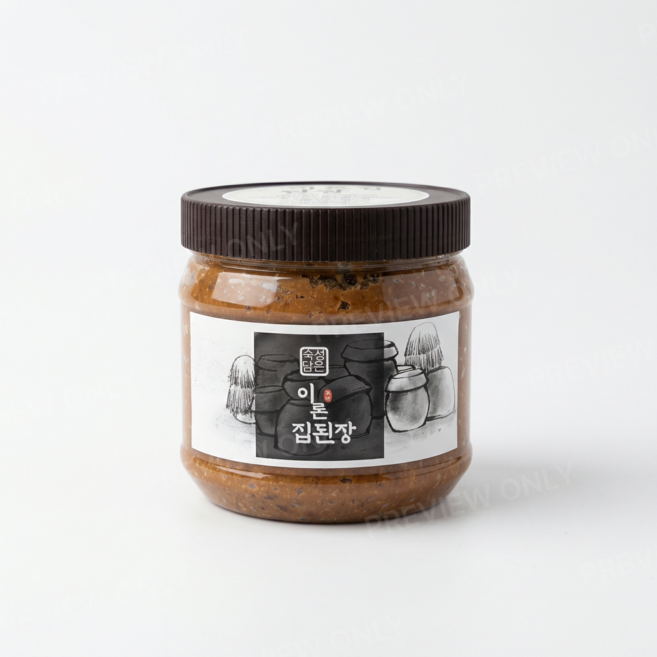 [이론]구수한 시골 재래식 집 된장, 1kg, 1개, 재래된장