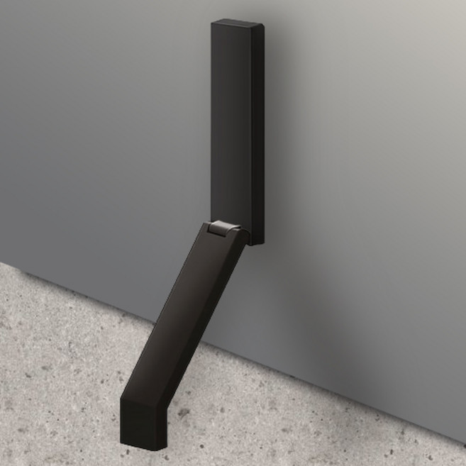 드림팩토리 접착식 무타공 자석 도어스토퍼 블랙, 1개