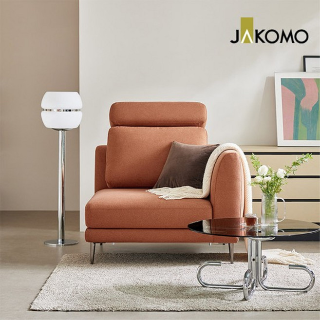 비기닝 모듈 1인 한팔(좌형) 포위브 패브릭 소파, 포위브머스타드