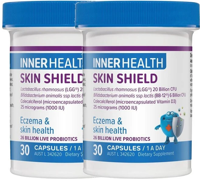 뉴질랜드 이너헬스 Inner Health Skin Shield 스킨쉴드 260억 생균 프로바이오틱스, 30정, 2개 - 쿠팡