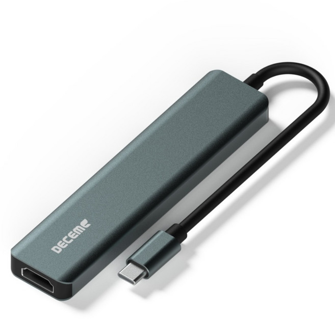 디셈 C타입 7in1 PD충전 겸용(USB*2 타입C*1 HDMI SD MSD PD충전) 멀티허브, 단품, 1개