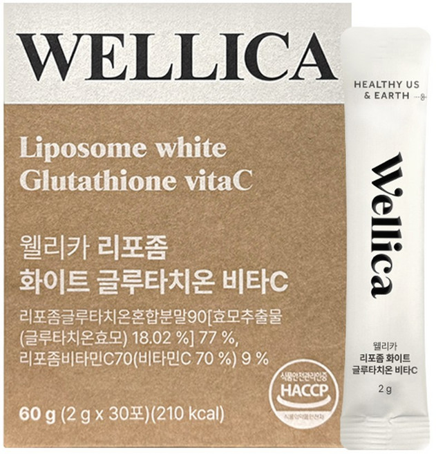 웰리카 리포좀 화이트 글루타치온 비타C 고함량 고순도 리포좀비타민C, 1박스, 30회분