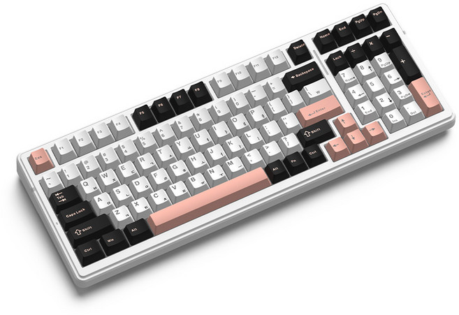 AULA 독거미 한글 LEOBOG V3 펀키스 유무선 기계식 키보드, 올리비아 화이트, F99, 황축