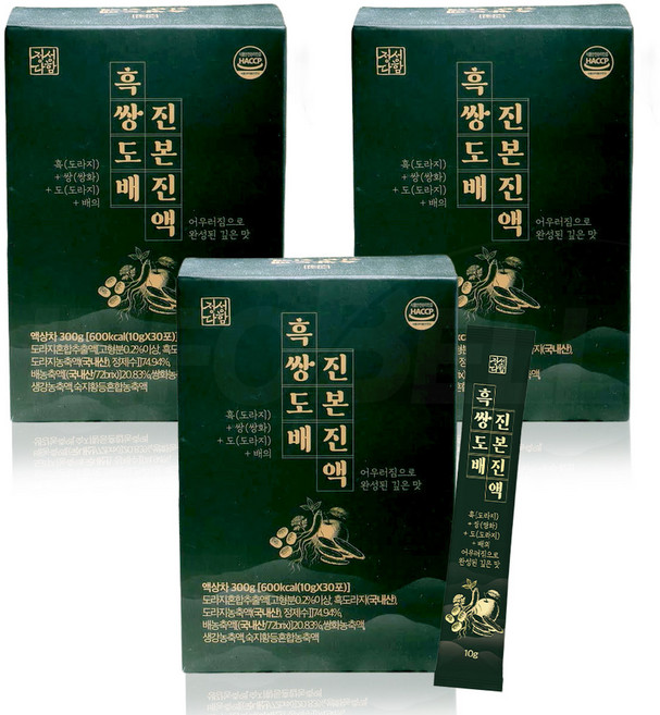 [TV홈쇼핑정품 인포벨]정성다함 흑쌍도배 흑도라지 진본 진액 스틱 도라지 추출액 배 농축액 부모님 어르신 건강, 90개, 10g