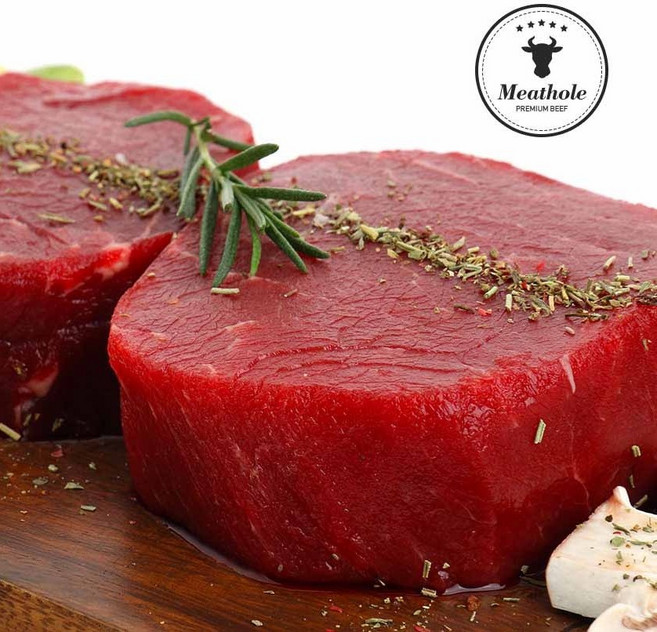 호주산 청정우 소고기 안심 스테이크 1kg (200gX5팩), 1세트, 초저온냉매+1kg