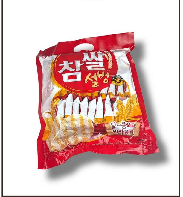 크라운 참쌀설병 270g 대용량 달콤한 쌀과자 쌀칩 아이들 간식 어르신 주전부리 대, 1개