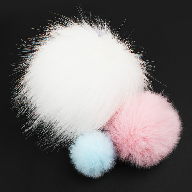 털방울 폼폼이 여우털 인조 10cm 6cm 3cm, 인조3cm털방울-연베이지, 1개