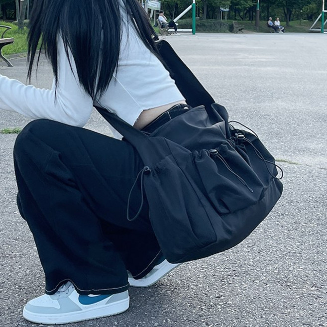 포인바이수 나일론 보부상 방수 크로스백