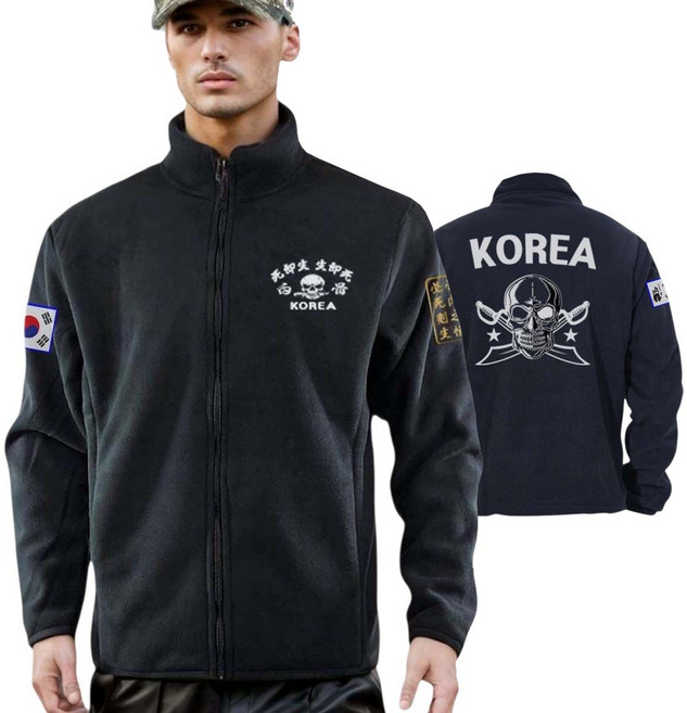 백골 해골 백골부대 3사단 로카 기모후리스 폴라폴리스 후리스자켓 남성자켓