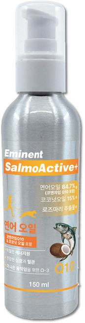 에미넌트 강아지 오메가3 연어오일 피부 심장 면역 영양제, 엑티브 플러스, 1개, 150ml