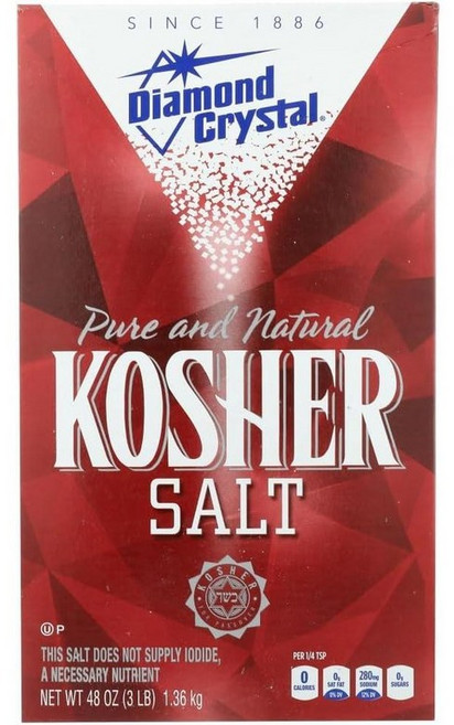Diamond Crystal 퓨어 앤 내추럴 코셔 솔트 1개입, 1개, 1.36kg