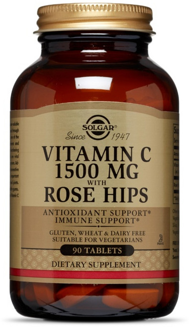 솔가 비타민 C 1500mg 로즈 힙스 타블렛, 1개, 90정