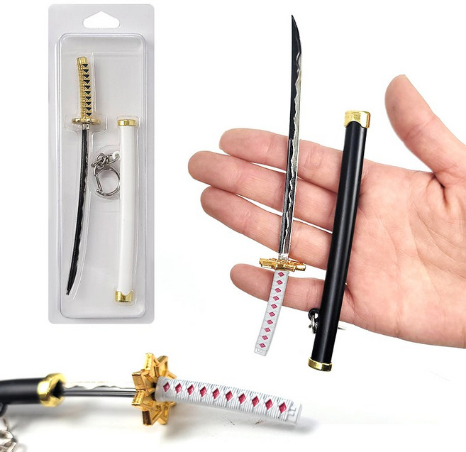 4000 프라모델 장검 사무라이 일본도 14cm (귀멸 피규어칼 장식칼 미니칼 고리), 14cm랜덤1p