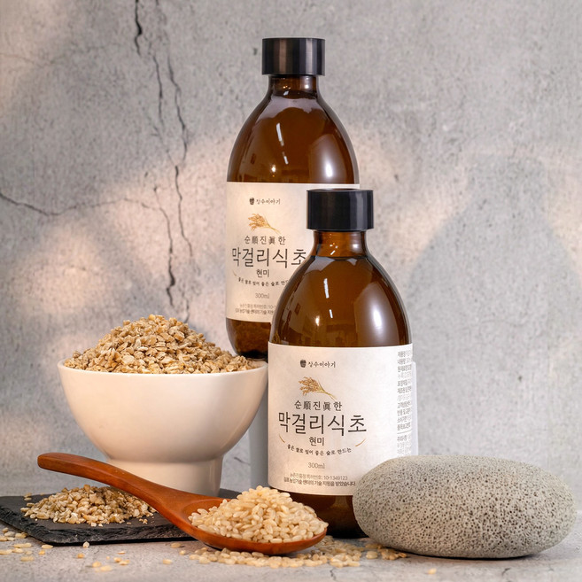장수이야기 순진한 막걸리 식초 현미 발효식초, 1개, 300ml