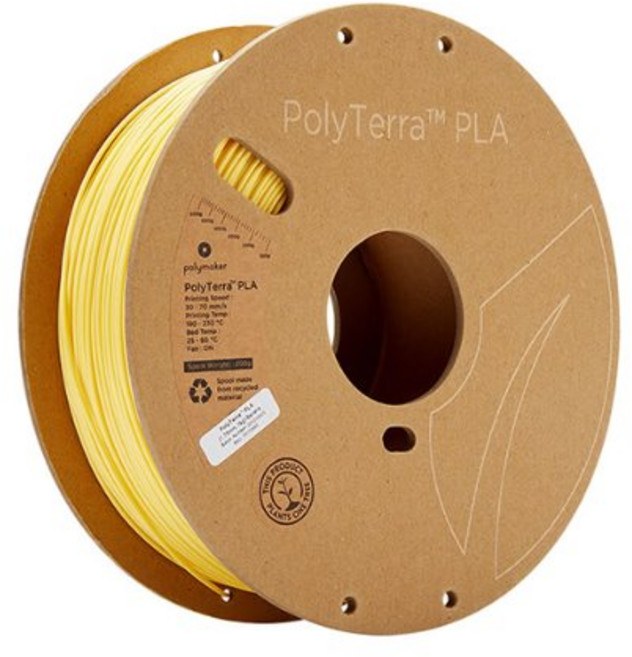 Polymaker PolyTerra PLA 필라멘트 Banana 1.75mm 1kg 폴리메이커 폴리테라 PLA 필라멘트, 폴리메이커 폴리테라 PLA 필라멘트 White