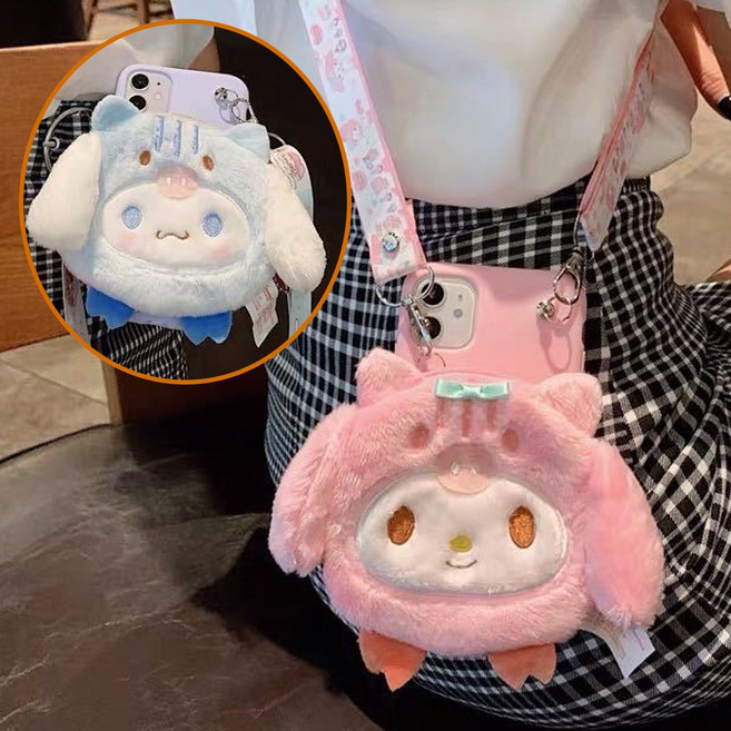 귀여운 캐릭터 동전 지갑 파우치 목걸이 줄 스트랩 핸드폰 케이스/목스트랩/어깨끈/갤럭시 S25/S24/S23/S22/S21/S20/노트20/플러스 울트라 FE