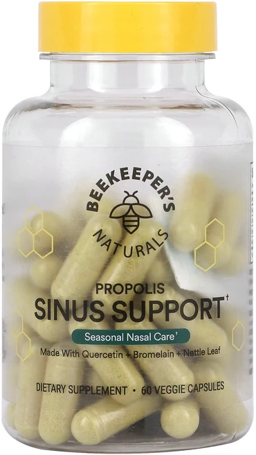Beekeeper's Naturals 프로폴리스 Sinus Support 베지 캡슐 60정, BeekeepersNaturals프로폴리스SinusSu, 1개 - 쿠팡