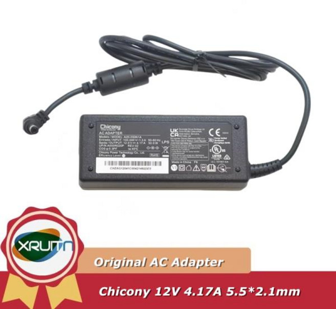 Chicony 12V 4.17A 50W AC 어댑터 A20-050N1A 충전기 전원 공급 장치 5.5* 2.1mm, 03 AU, 01 CHINA