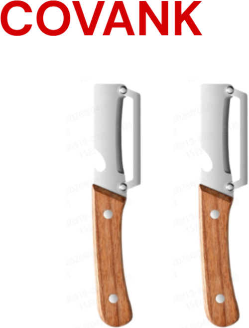 COVANK원목 손잡이 다기능 껍질 벗기칼 위한나무손잡이가있는스테인레스스틸필러 다용도 가죽깎이오래 쓰면 나쁘지 않다, 8개