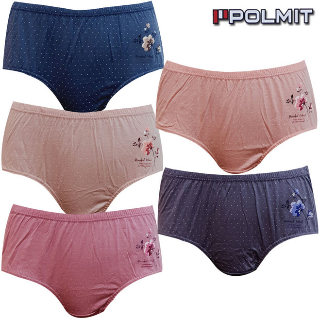 여성 국내산 순면 맥시 부인용 엄마 할머니 삼각 팬티 5매 빅사이즈 95-110 585