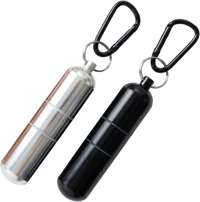 메라빌리아 시크릿캔 휴대용 재떨이 냄새 차단, 2개, 시크릿 실버