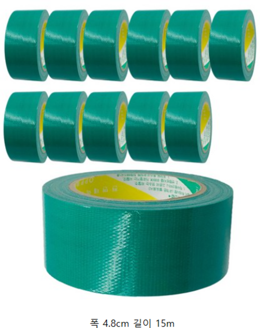 코랙코리아 청테이프 48mm x 15m, Green, 12개