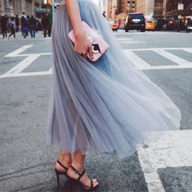 韓版三層網紗長裙 浪漫公主風 典雅杏色均碼