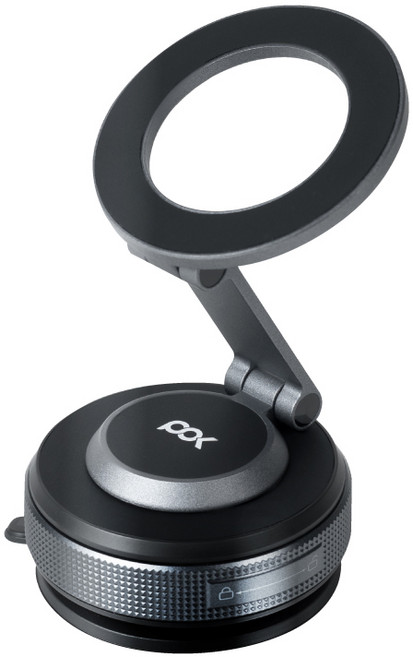 POK DOT Ultra 磁吸支架 純鋁合金 自由旋轉調整 超穩吸附, 1個, 奈米膠款, 黑