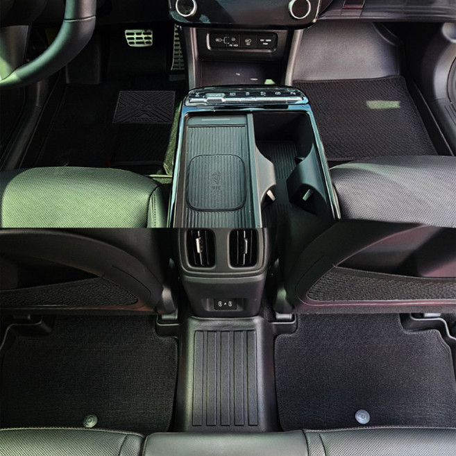 마르테가 EV9 6~7인승 2023~ TPE카매트 1열+2열+3열 세트 확장형, 트랩_블랙, 164 EV9 6인 릴렉션(1+2+3열)