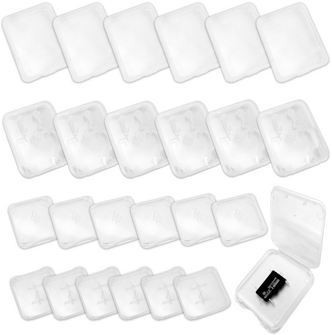 메모리 카드 보관 케이스 투명 SD 카드 보관케이스 SD 박스 24개 4가지 사이즈, 1개