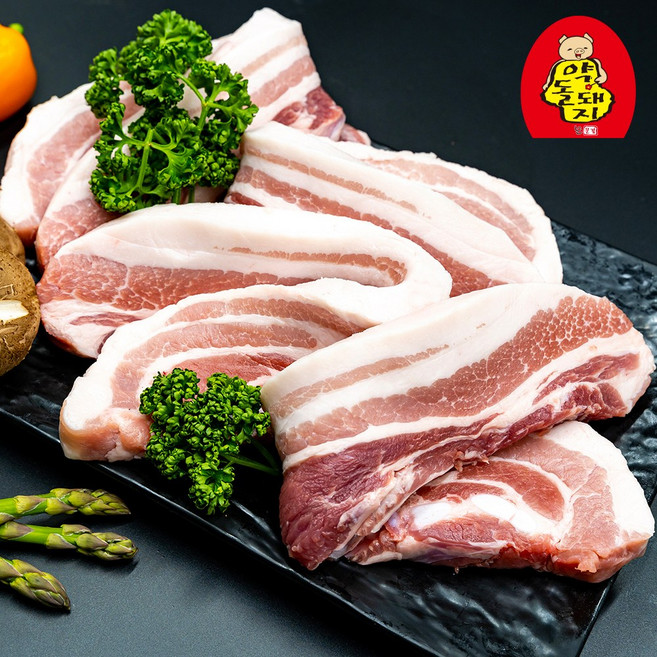 국내산 문경약돌돼지 삼겹살 (구이용) 1kg 냉장 HACCP 인증, 1개