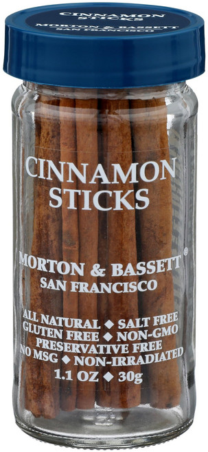 모튼 & 배셋 계피 스틱 1.3온스(37g) – 비 GMO Morton & Bassett Cinnamon Sticks 1.3 oz – Non-GMO Salt-Free Swe, 1개
