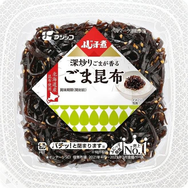 후지코 일본 삶은 다시마 반찬 깨다시마 74g x 3개 츠케모노 츠쿠다니, 1세트