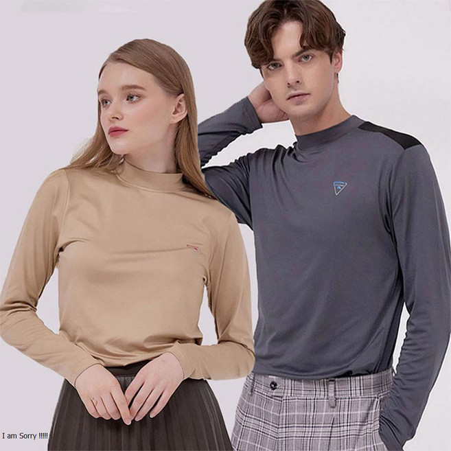 레드캠프 여성 피치 기모 약기모 세미 터틀넥 티셔츠 모크넥 4종 세트