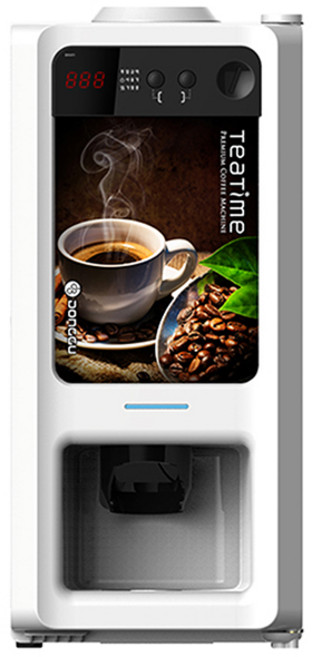 동구전자 티타임 정수기연결 물통형 업소용 전자동 2구 미니 커피 믹스자판기 VEN502