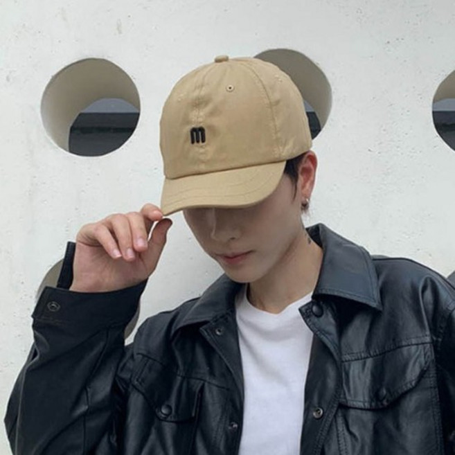 남녀 m로고 숏챙 볼캡 1P 데일리 커플 힙한 숏캡 모자 커플숏챙모자 숏챙모자 챙짧은모자