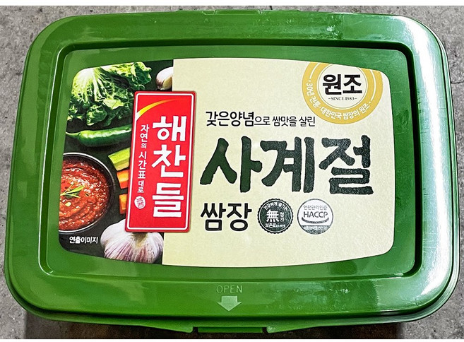 해찬들 사계절 쌈장 3kg식자재 업소용 식재료 식당용 대용량 단체 급식용, 1개, 3kg