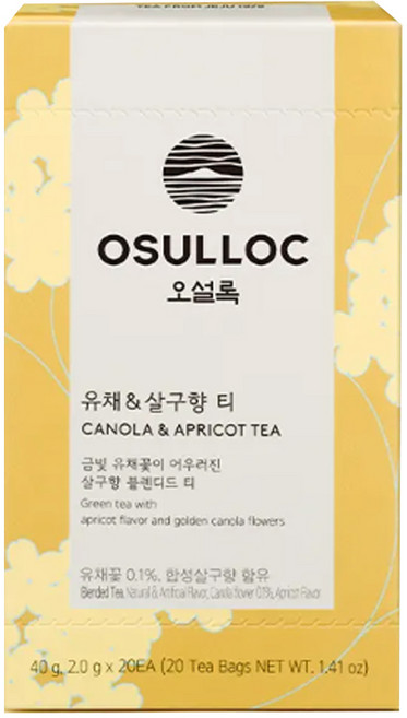 오설록 유채 살구향 티백, 2g, 20개입, 2개