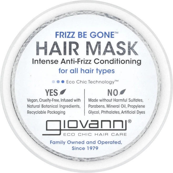 Giovanni Frizz Be Gone™ 헤어 마스크 강력한 부스스함 방지 컨디셔닝 295ml(10fl oz), GiovanniFrizzBeGone헤어마스크강력한부스스, 1개, 295ml - 쿠팡