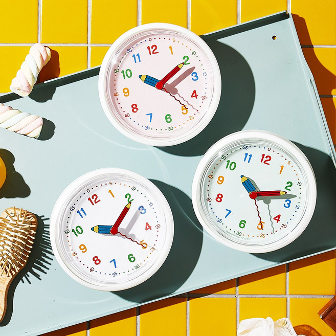 에이치씨클락 욕실 방수 시계, 화이트