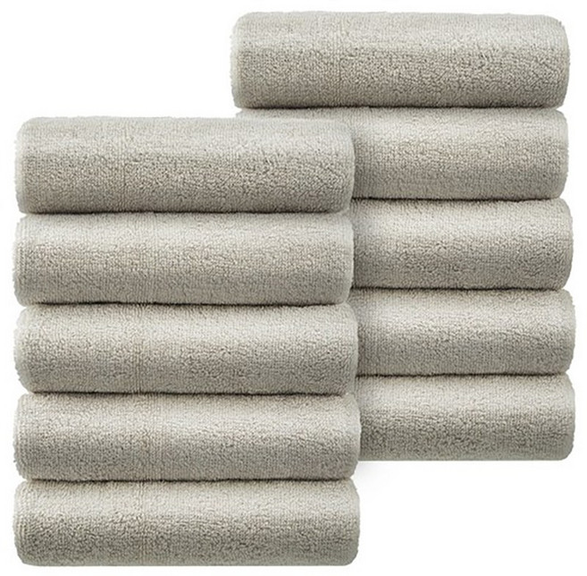 클린 호텔 타월, 10개, 그레이