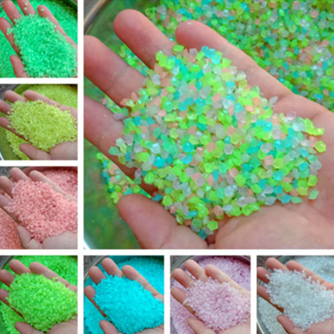 광휘몰 야광모래 자갈 장식 수조관 어항 돌 잔디 야외 야광석 조약돌, 야광모래 그린 H