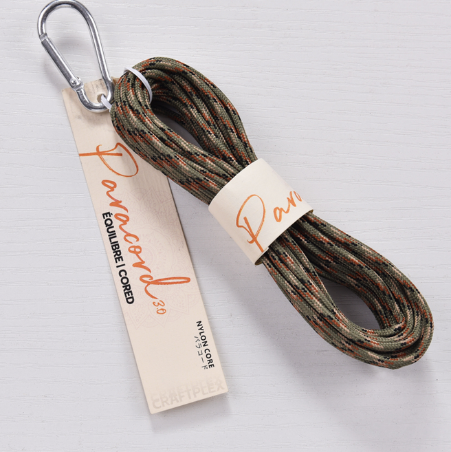 3mm 배색 파라코드 카라비너 5m 멀티 컬러 파라코드 팔찌 마스크 스트랩 리드줄 마크라메 재료, 1개, 26.밀리터리