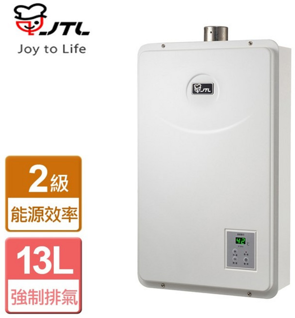 喜特麗 JT-H1332 JT-H1632 數位恆溫熱水器 FE強制排氣 (分期零利率，三年保固), 1個, JT-H1332（13L）天然氣,基本安裝
