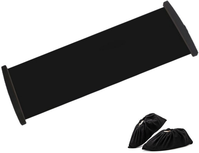 미소라인F 슬라이딩 보드 홈트 스케이트 슬라이드 매트, 블랙, 1개