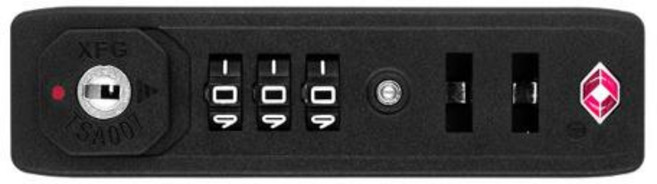 자물쇠 수하물 보호 보안 비바람에 견디는 TSA 세관 잠금 장치 안전하게 코드 3 자리 조합 TSA007, 2)Black, 1개