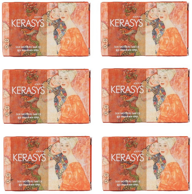Kerasys 【曠世名畫精油香皂系列】杏仁精油-水蜜桃&牡丹花100g, 100g, 6個