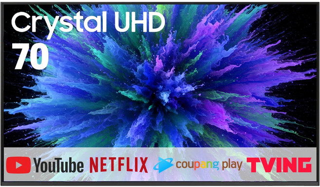 삼성전자 Crystal UHD 4K 스마트 LED TV 70인치 70CU7000, 방문설치, 스탠드형, 70인치(177cm)
